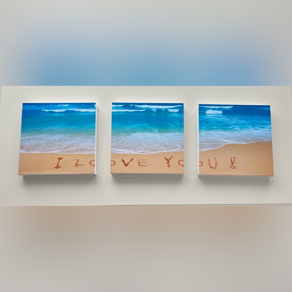 "I Love You" 3-piece wall art